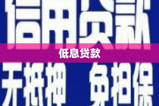 武城低息贷款
