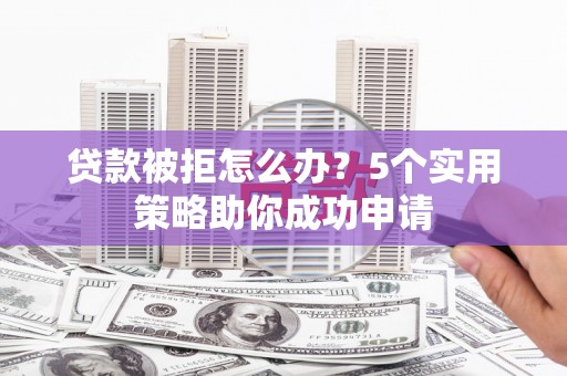 武城贷款被拒怎么办？5个实用策略助你成功申请