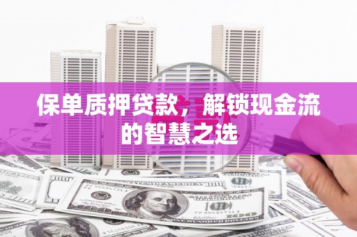 武城保单质押贷款，解锁现金流的智慧之选