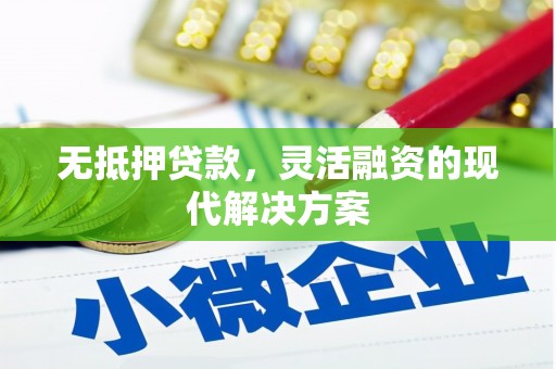 武城无抵押贷款，灵活融资的现代解决方案